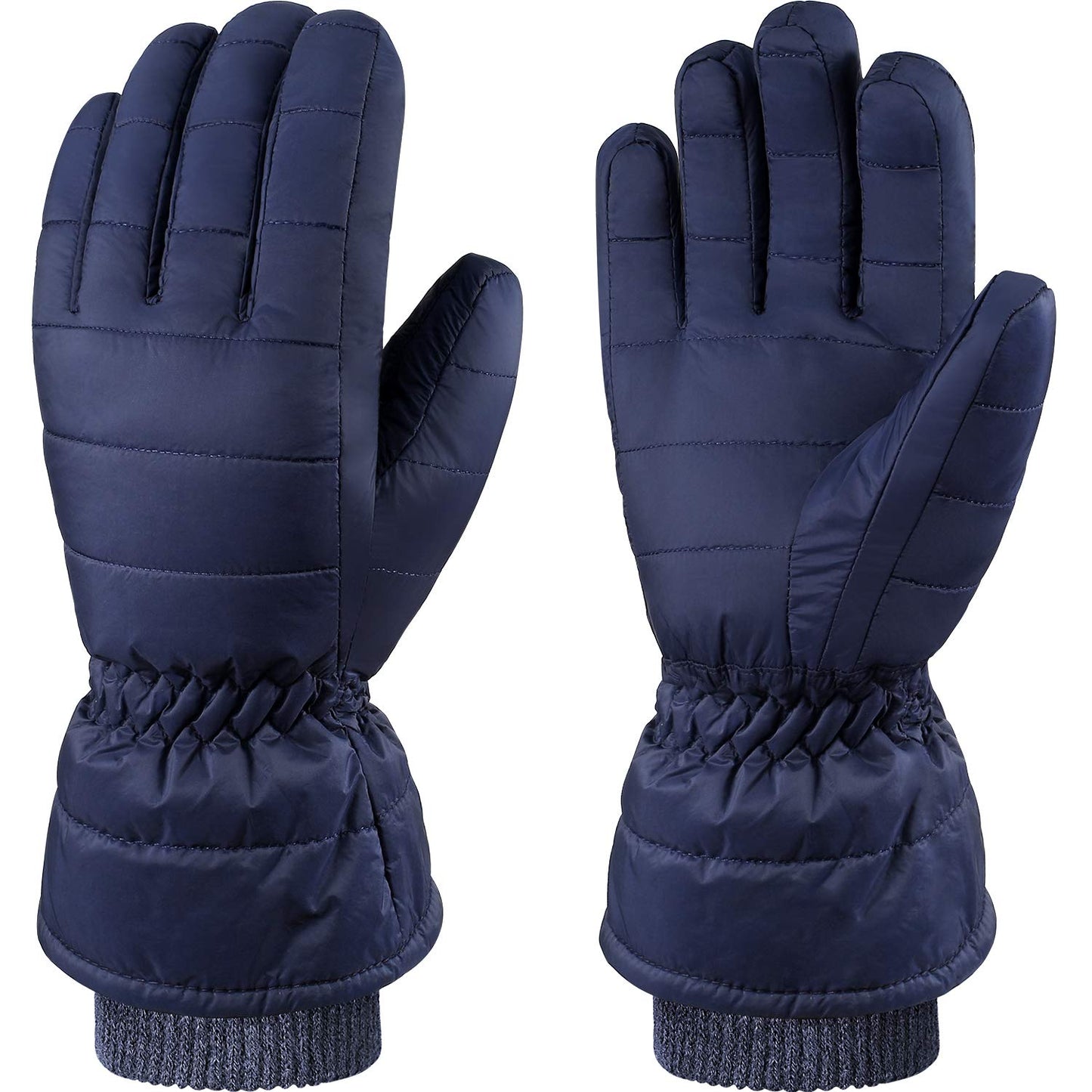Andake 90% Duck Down Mittens Gloves For Men -20℉ Cold Weather Warm Winter Snow Gloves For Walking Jogging Work Outdoor (Small/Medium, BLUE-1) - Opticdeals