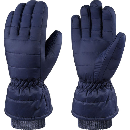 Andake 90% Duck Down Mittens Gloves For Men -20℉ Cold Weather Warm Winter Snow Gloves For Walking Jogging Work Outdoor (Small/Medium, BLUE-1) - Opticdeals