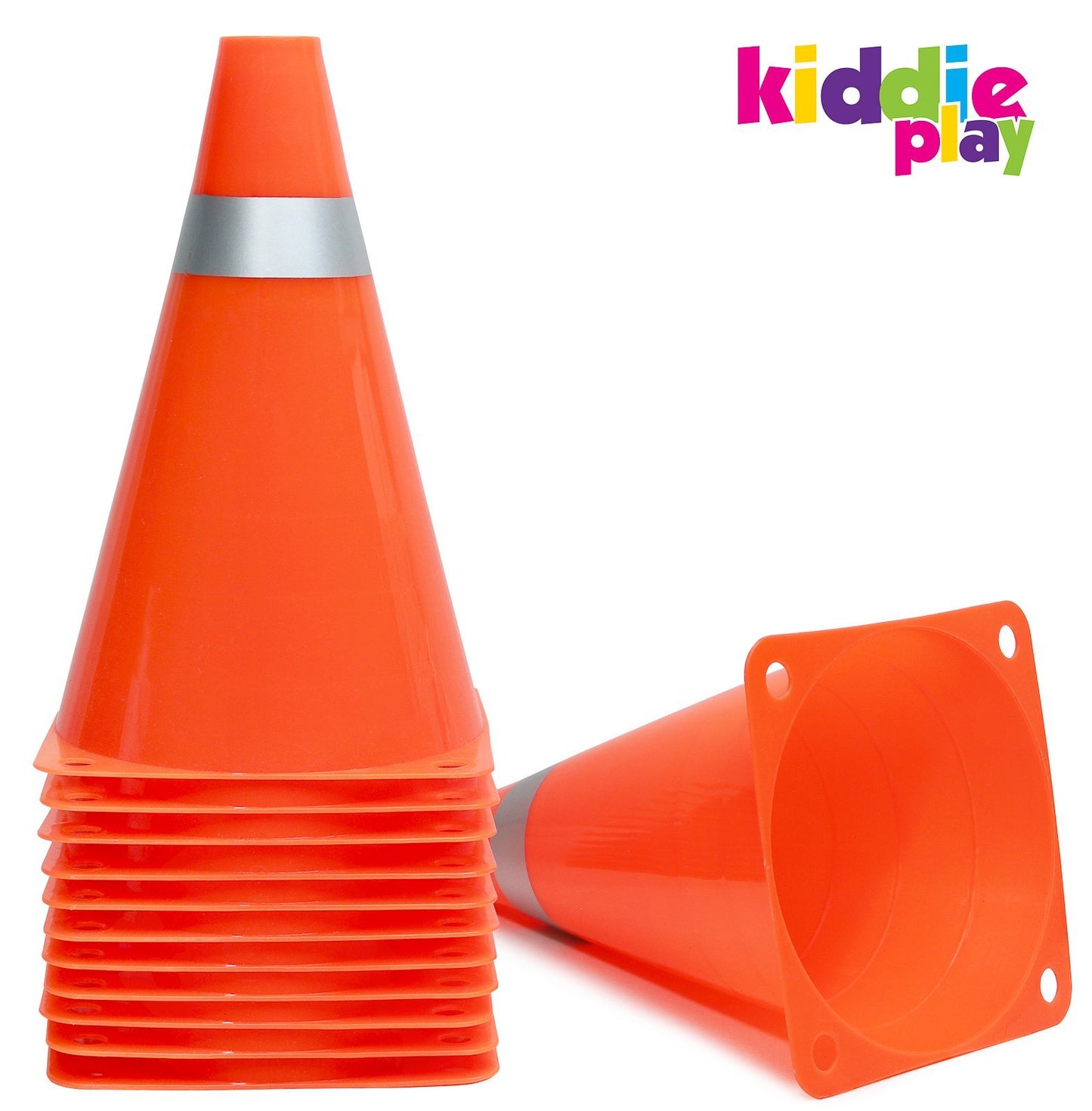 7 Inch Traffic Cones Sports Soccer Drills Agility Training Orange Cones for Kids - Opticdeals