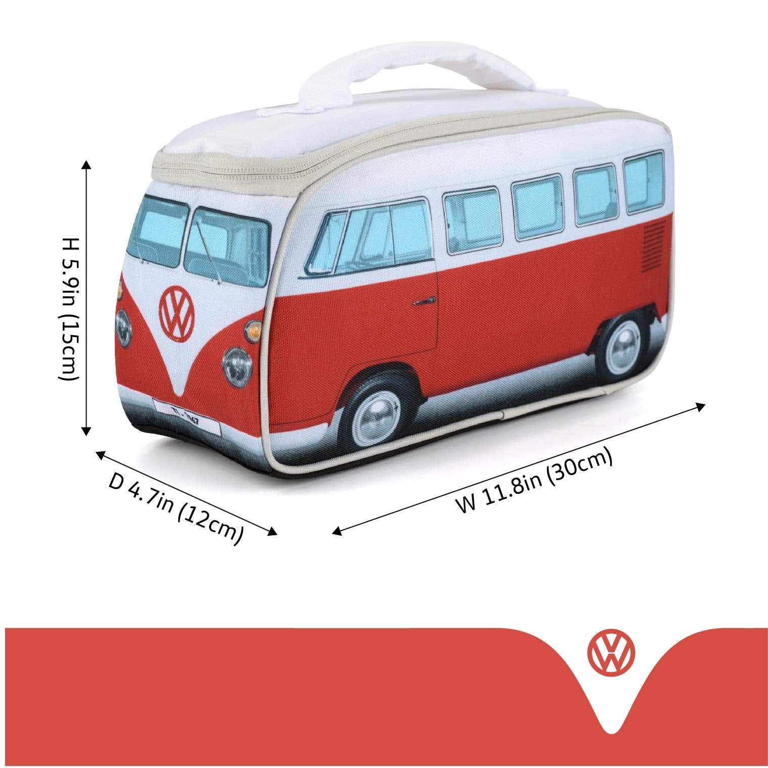 Volkswagen Camper Van Insulated Lunch Bag – Official VW Cooler Lunch Box with Carry Handle – Multiple Colours - Opticdeals