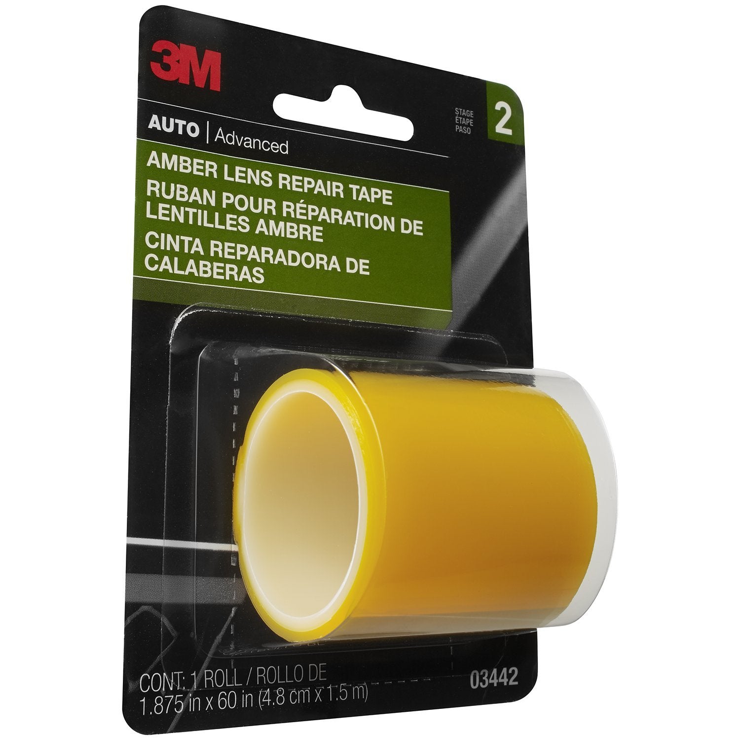 3M Amber Lens Repair Tape, 03442, 1.875 in x 60 in - Opticdeals