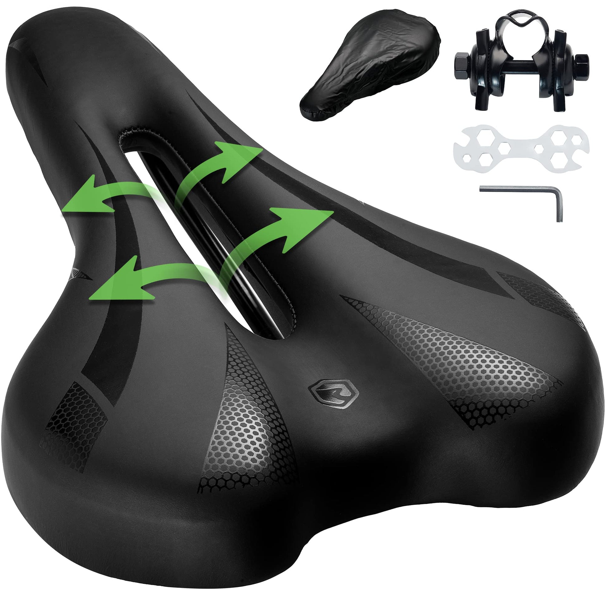 Comfortable Mountain Bike Seat - Prostate Friendly Central Relief Zone - Gel - Opticdeals