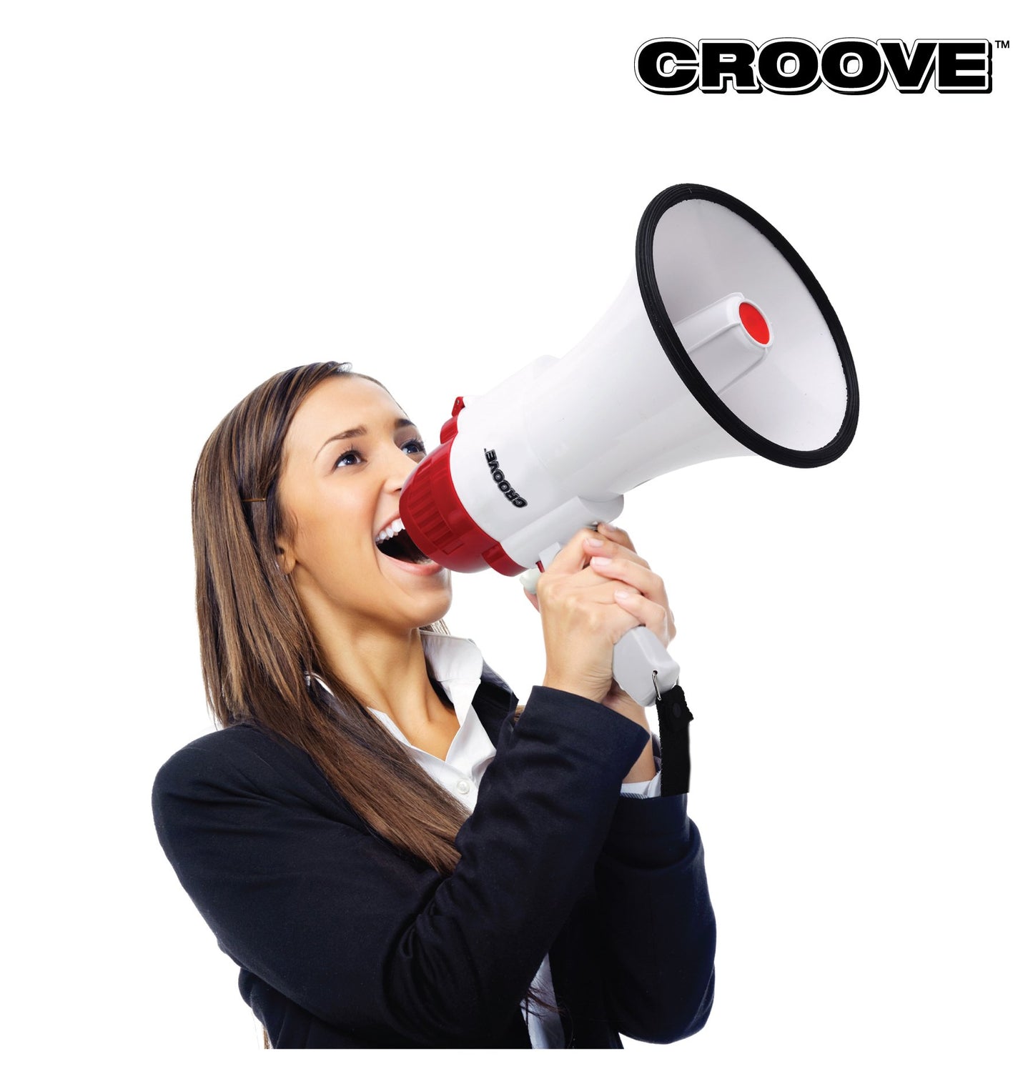 Croove Megaphone Bullhorn  Bull Horn Loud Speaker with Siren  30 Watt - Opticdeals