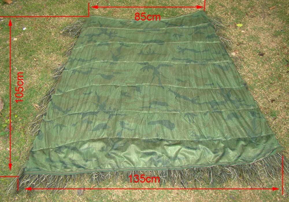 TTGTACTICAL Camouflage Woodland Ghillie Poncho Cape Cloak Tactical Sniper - Opticdeals