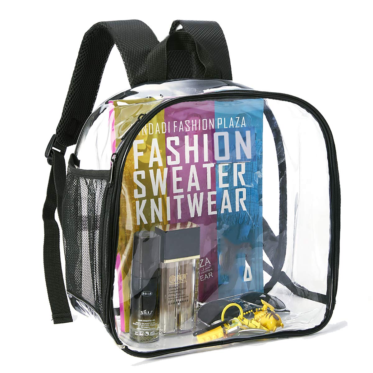 Clear Backpack Stadium Approved, Heavy Duty Clear Mini Backpack with Padded - Opticdeals