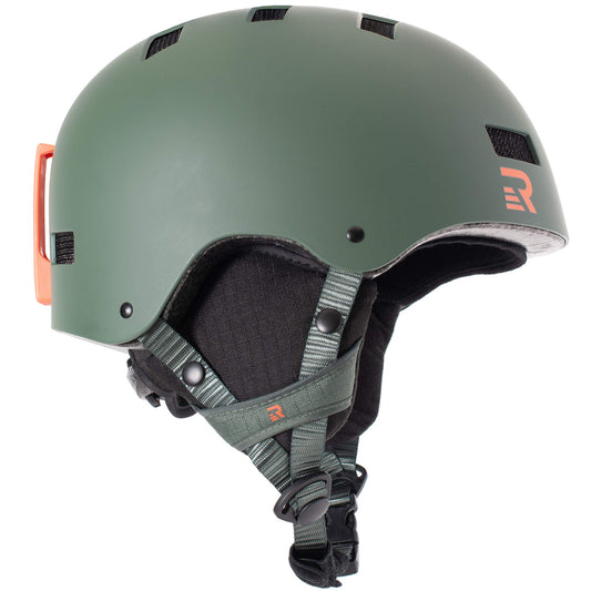 Traverse Ski, Snowboard Helmet, Sz Small Converts to Bike/Skate, Forest Green, - Opticdeals