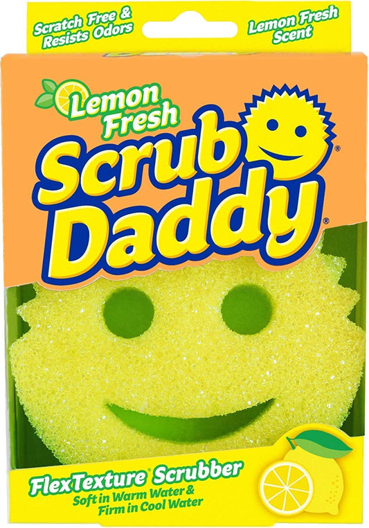 Scrub Daddy Sponge - Lemon Fresh Scent - Scratch-Free Multipurpose Dish Sponge - - Opticdeals