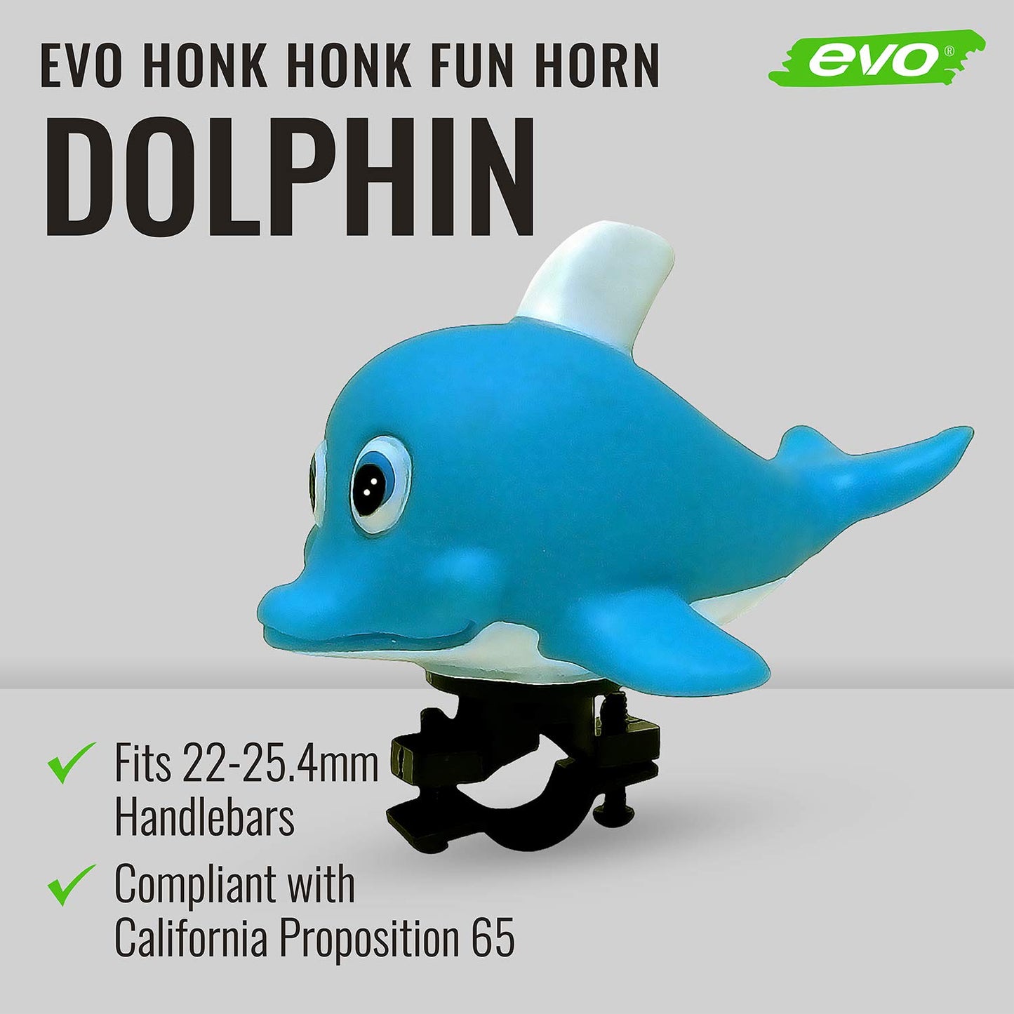 EVO Honk Honk Fun Bike Horn Bicycle Honker for Kids and Adults - Dinosaur - Opticdeals