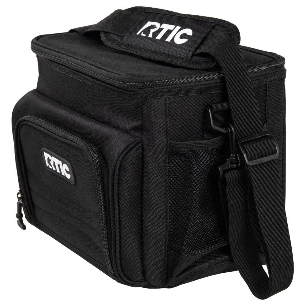 RTIC Day Cooler Bag 6 Can, Soft Sided Portable Insulated Cooling Bags for Lunch, Beach, Drink, Beverage, Travel, Camping, Picnic, for Men and Women, Navy - Opticdeals