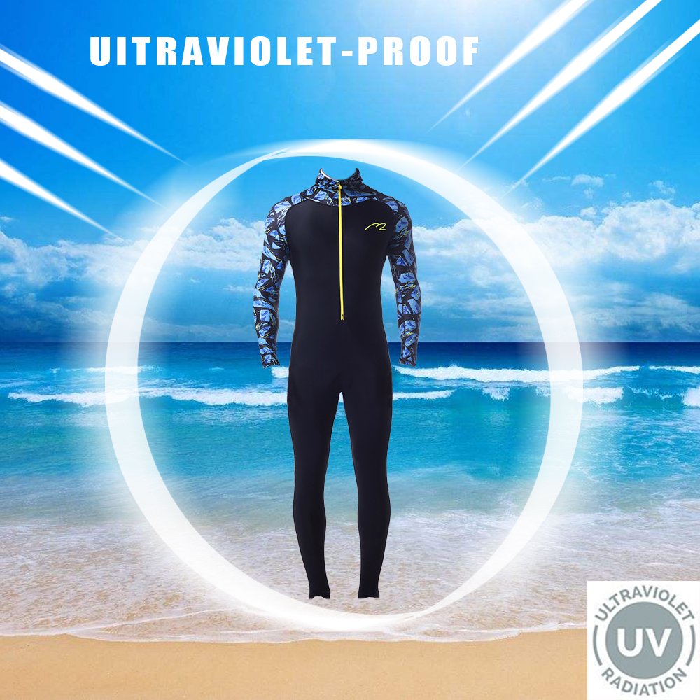 Wetsuit Full Suits for Women or Men Sz Med Modest Full Body Diving Suit & Breathable Sports Skins for Running Snorkeling Swimming 1009 (017-MAN, M) - Opticdeals