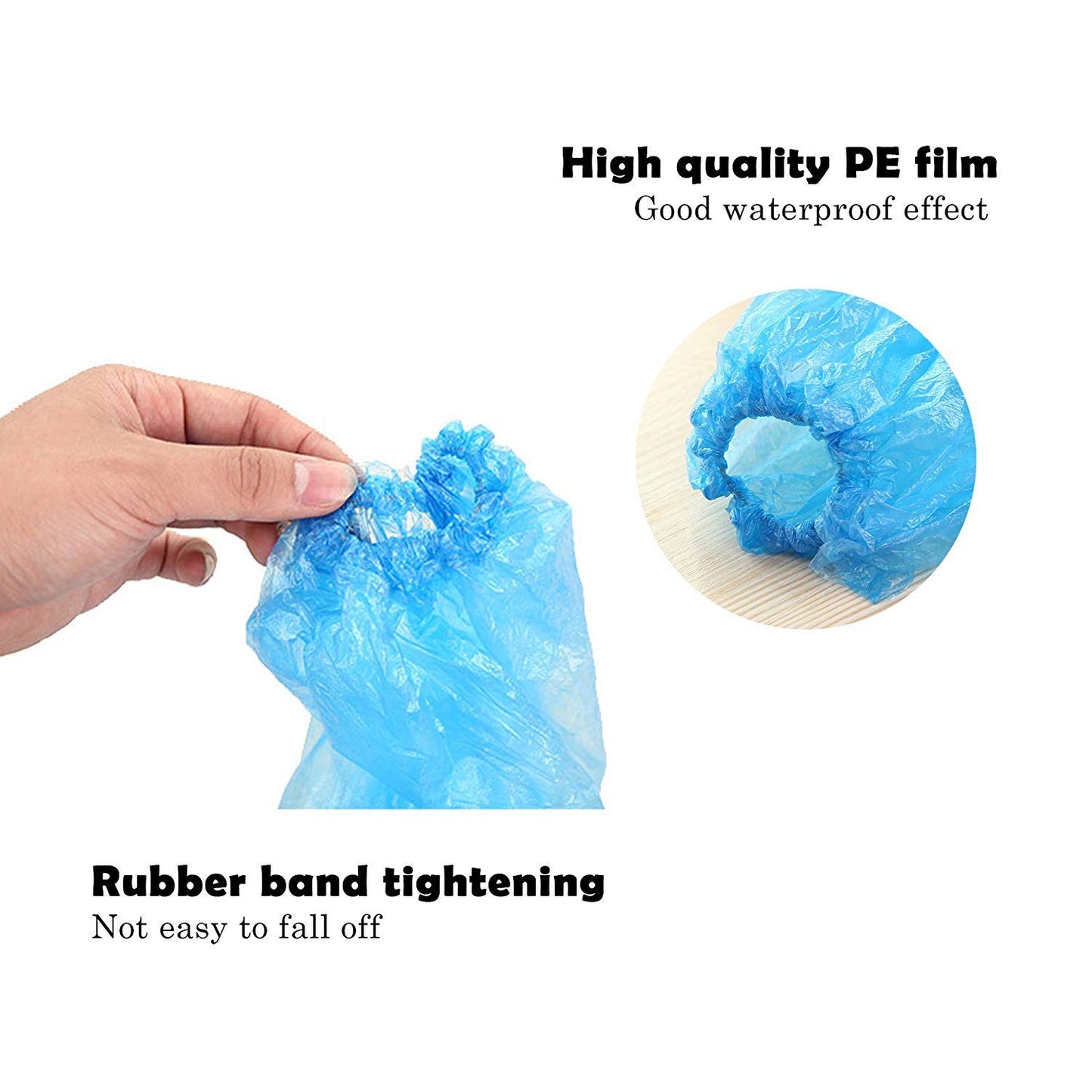 Disposable Shoe Covers 40 Pairs Blue Rain Shoes and Boots Cover Plastic Long Shoe Cover Clear Waterproof Anti-Slip Overshoe for Women Men - Opticdeals
