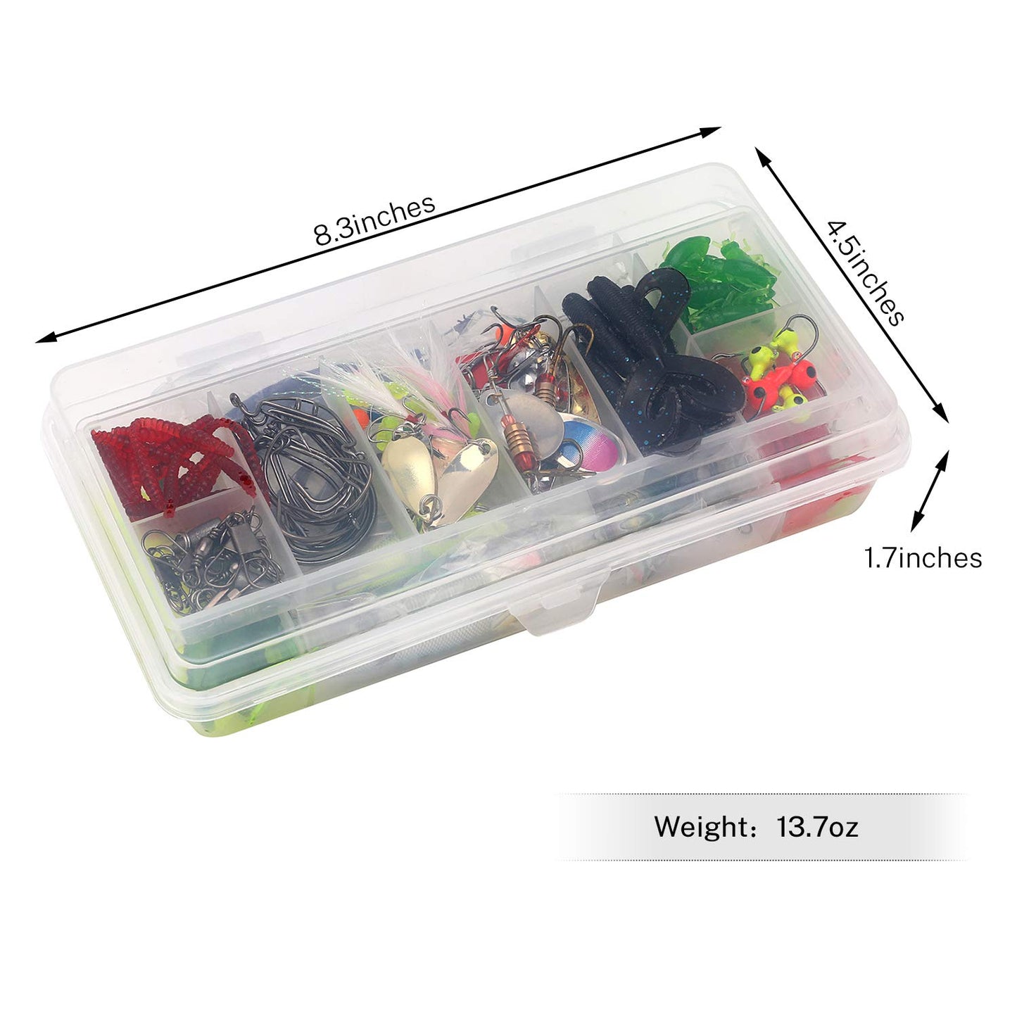 Magreel Fishing Lures Kit 120pcs Fish Baits Kit Set with Tackle Box. - Opticdeals