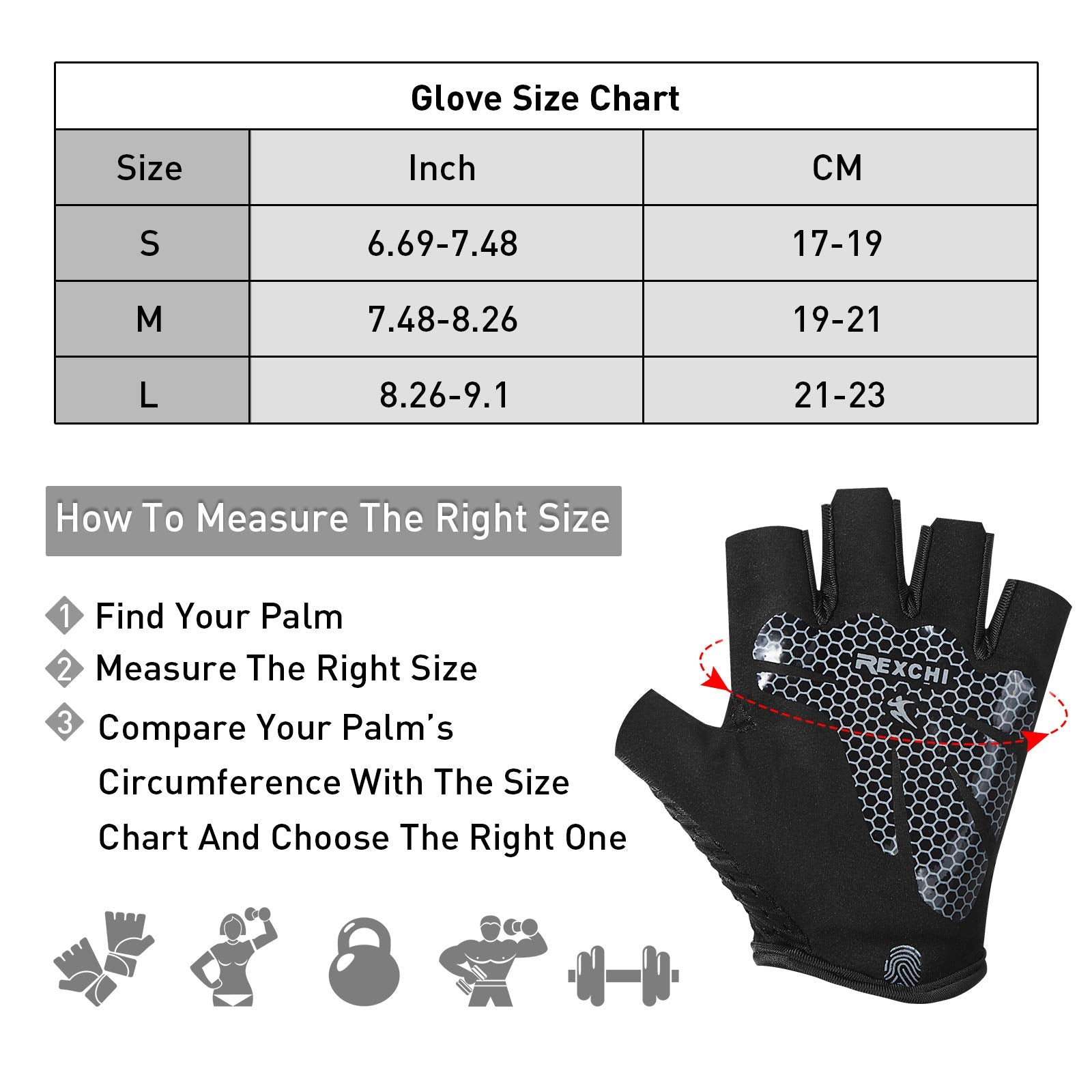 2 Pairs Workout Gloves  Size L Blackl & Grey - Opticdeals