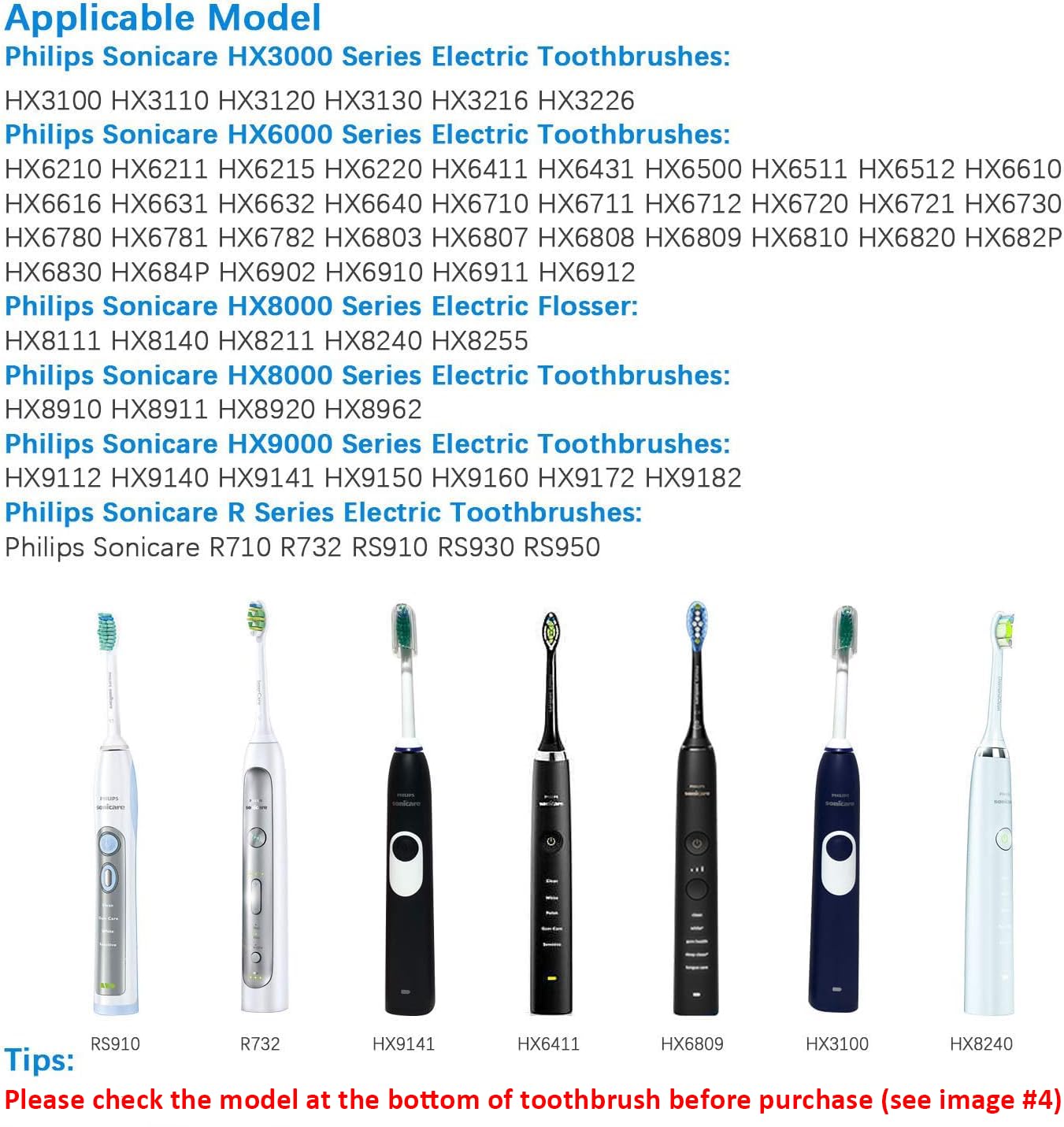 Replacement Charger Base for Philips Sonicare Electric Toothbrush HX6100, Travel Charger for Philips Sonicare HX3000 / HX6000 / HX8000 / HX9000 Series