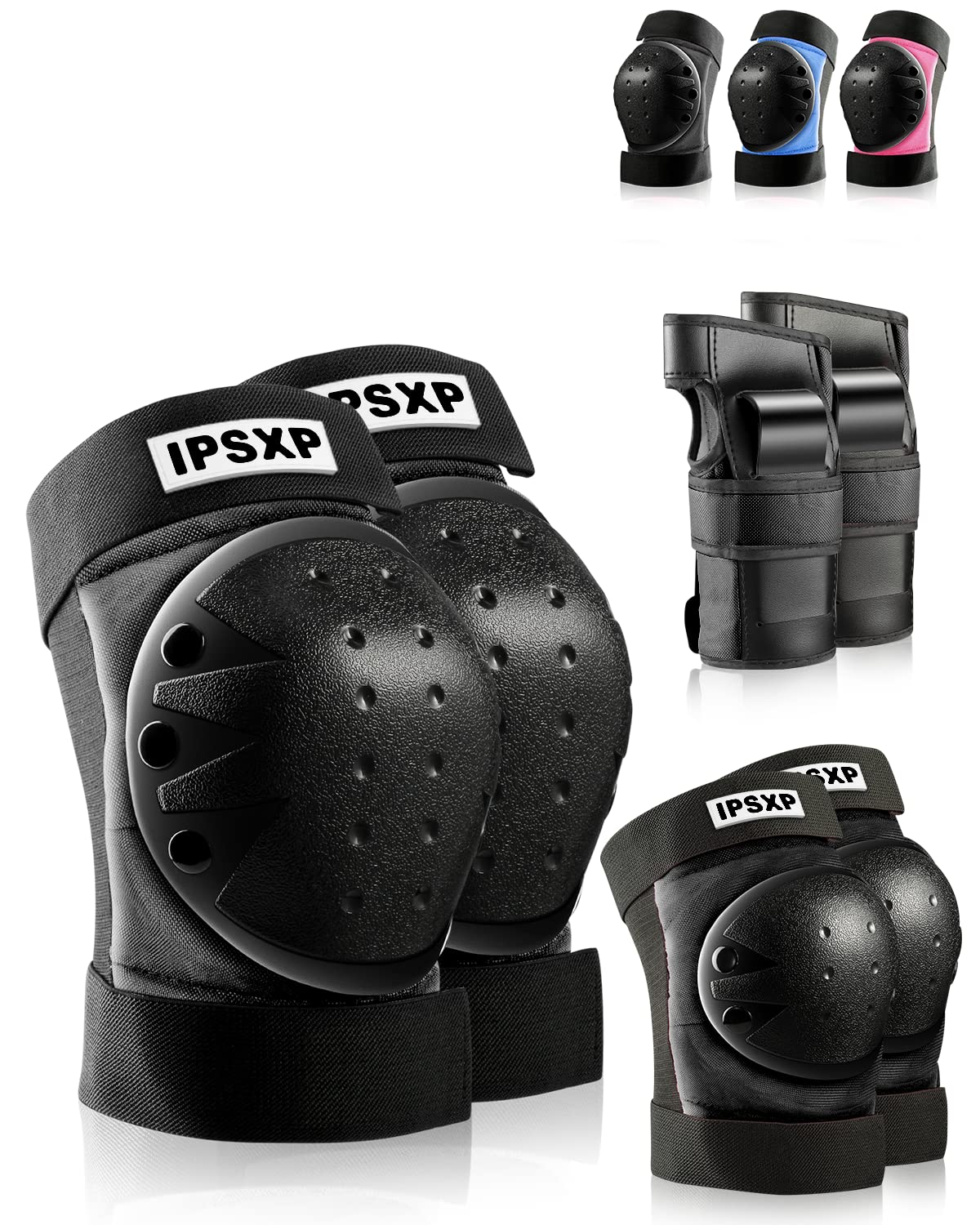 IPSXP Knee Pads Set, Protective Gear for Kid Children Teenager Adult with Knee - Opticdeals