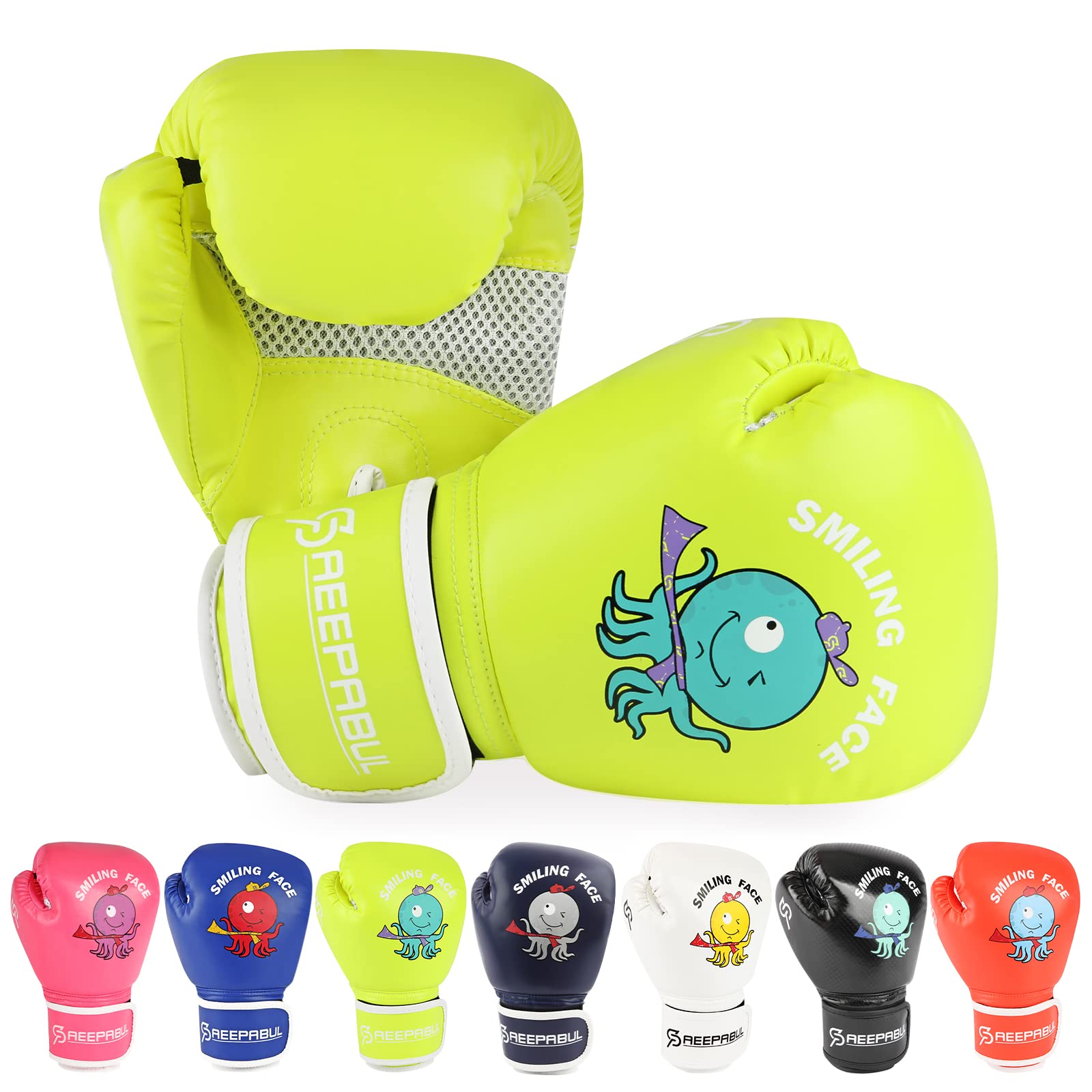 Saeepabul Kids Boxing Gloves Yellow 4oz - Opticdeals