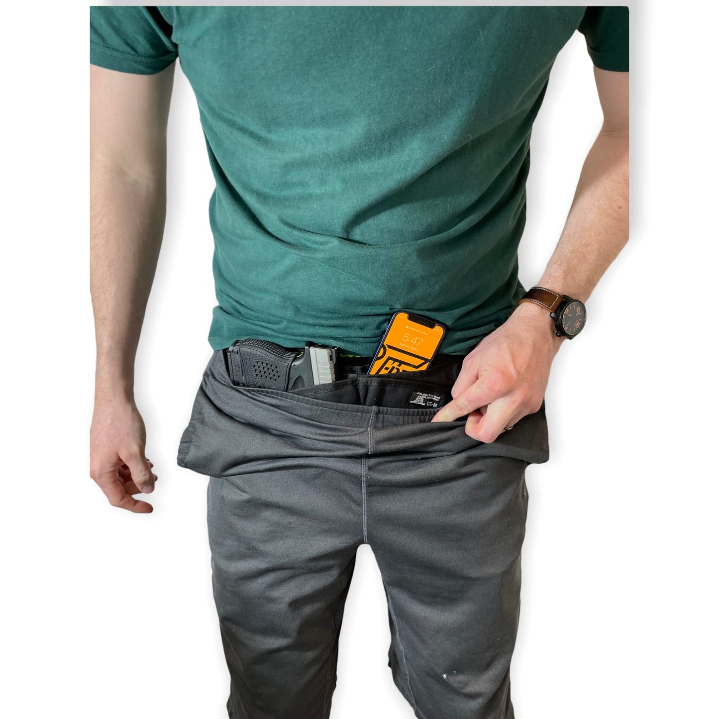 Deluxe Twill   Pouch Crotch Carry Holster- Black Medium- DTOM Possum - Ambidextrous - with Money Pouch! - Opticdeals