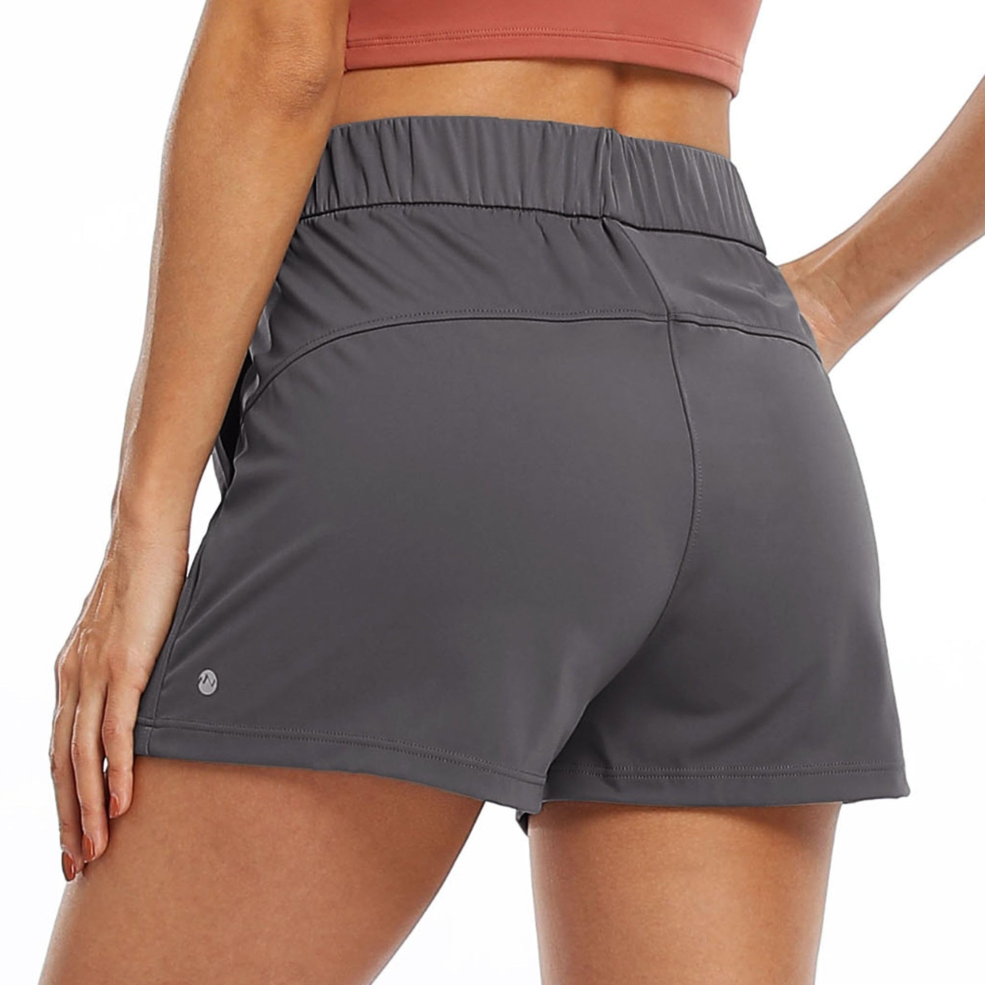 Willit  Hiking Shorts Womens Sz M Athletic Shorts with Pockets Deep Gray - Opticdeals