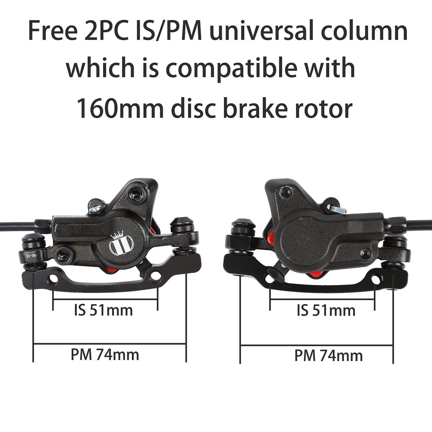 NOUJIU Mountain Bike Hydraulic Disc Brakes Set, Aluminum Alloy Lever Front - Opticdeals