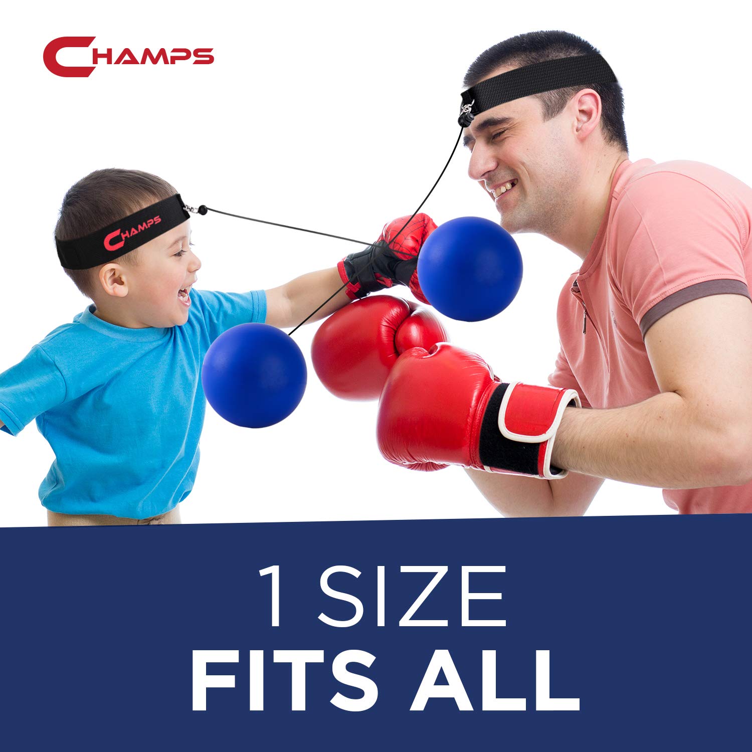 CHAMPS MMA Boxing Reflex Ball -Improve Reaction Speed and Hand Eye Coordination - Opticdeals