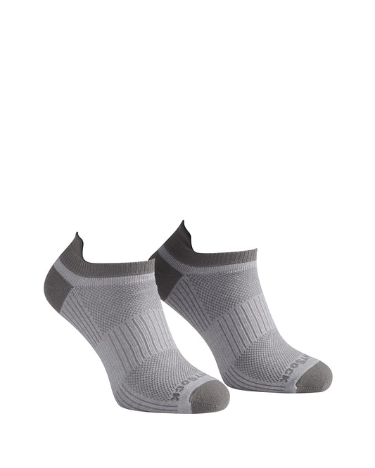 Wrightsock Coolmesh II Tab Blister Free Socks Size Large - Lightweight, Breathable Travel Socks For/Men,Dry, Perfect for Running, Titanium, Large - Opticdeals