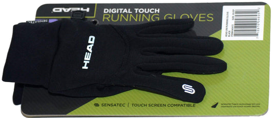 HEAD Multi-Sport Running Gloves with SENSATEC-Black (Medium) - Opticdeals