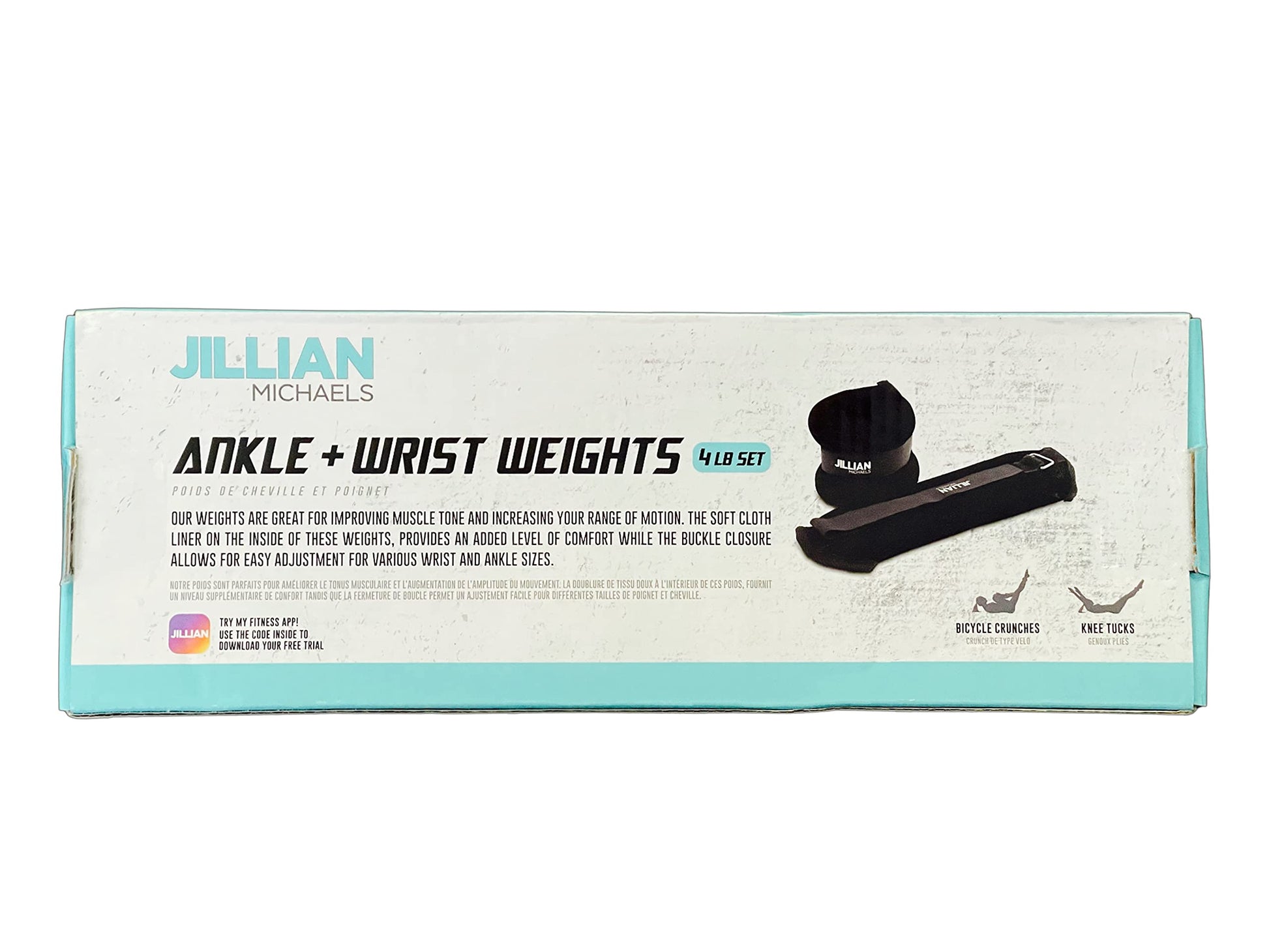 Jillian michaels ankle or wrist weight set 4lbs (adjustable for ankle or wrist) - Opticdeals