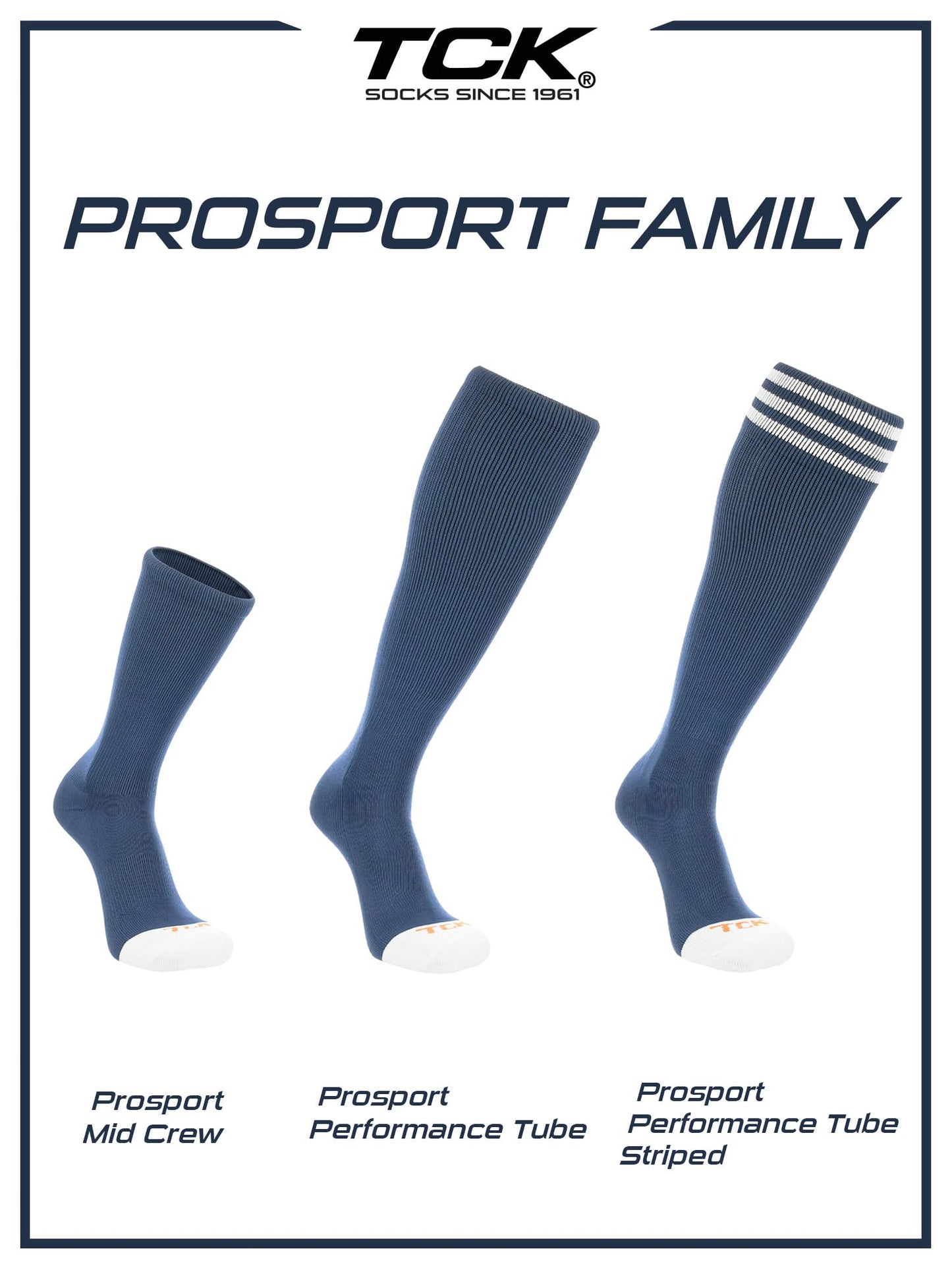 TCK Prosport Performance Tube Socks (Texas Orange, Medium) - Opticdeals