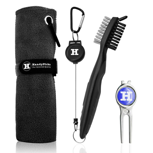 Handy Picks  3 in 1 Golf Cleaning Kit Black - Opticdeals