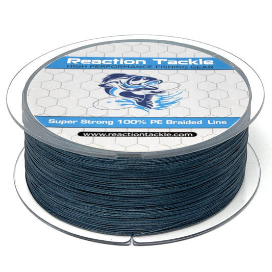 Reaction Tackle Braided Fishing Line Low Vis Gray 15LB 500yd - Opticdeals