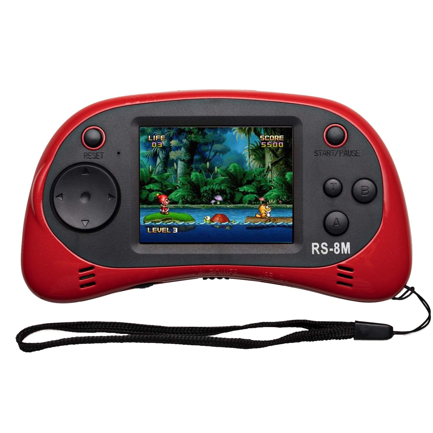 Handheld Video Game Portable with 200 Games 16 Bit 2.5 Inch Screen Mini  Gaming Machine Red - Opticdeals