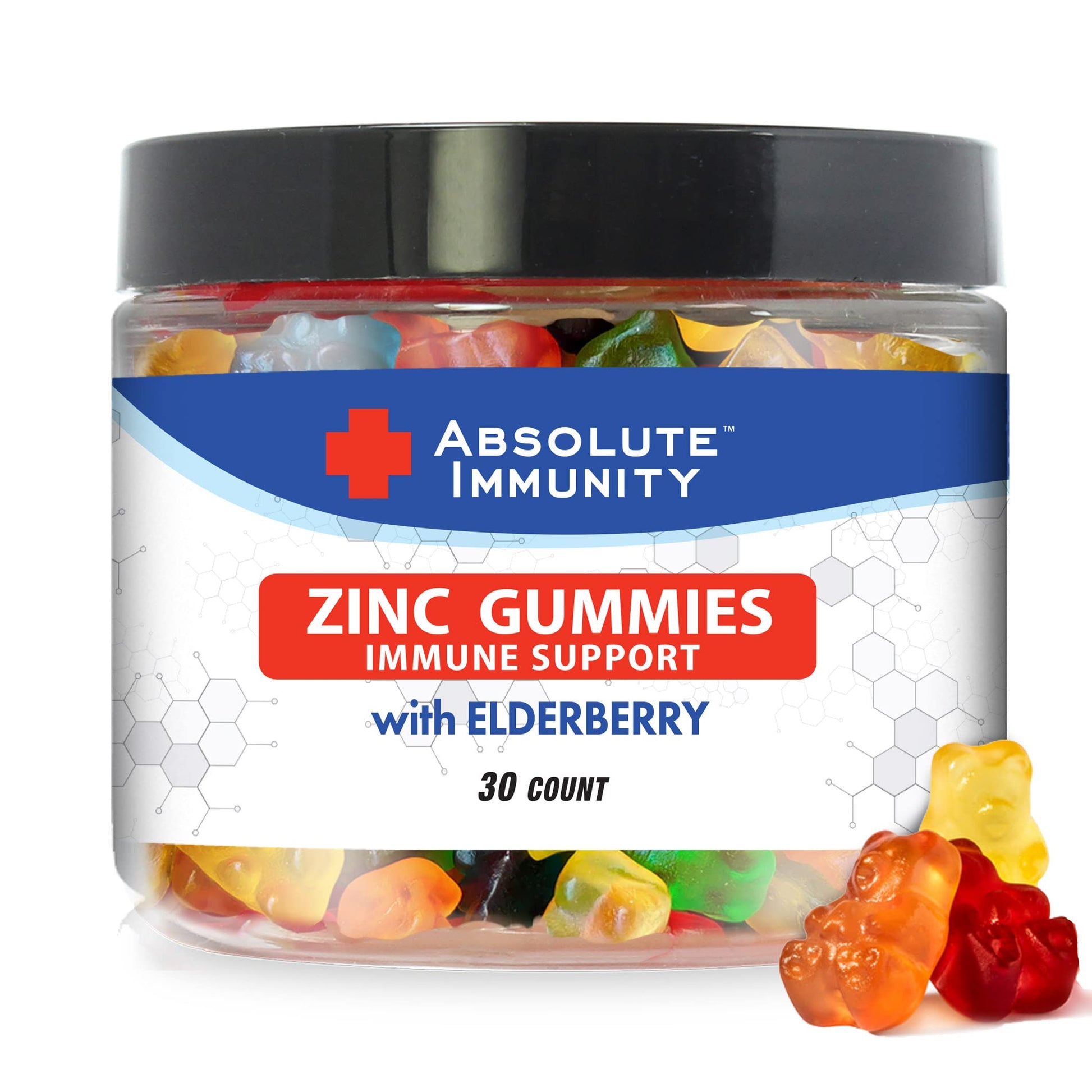 Absolute Immunity-Elderberry Gummy Bears To Maximize Your Potential with ZINC infussed Gummies, Delicious & Potent Combo for Robust Health,The Ultimate Immune Support Gummies for Adults & Kids 30ct. - Opticdeals