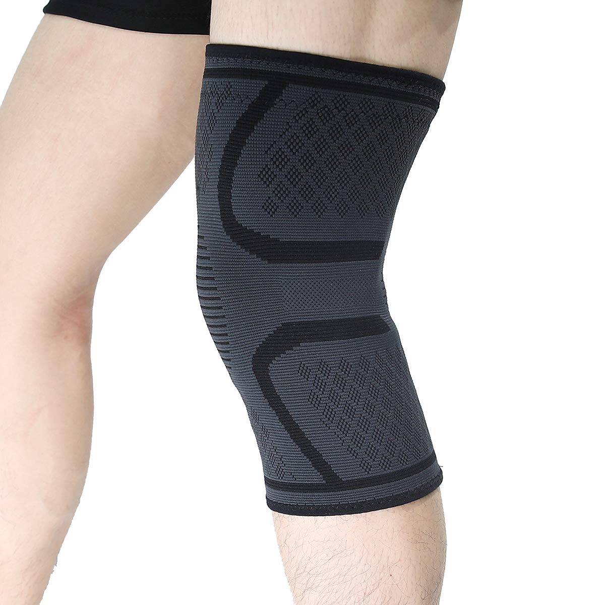 2Pack Knee brace compression sleeve  Sz L support ,meniscus tear patella stabilizer arthritis pain relieve knee pain mcl,acl for Men and Women, Working out Runners,Squats,Weightlifting,Hiking,Volleyball - Opticdeals