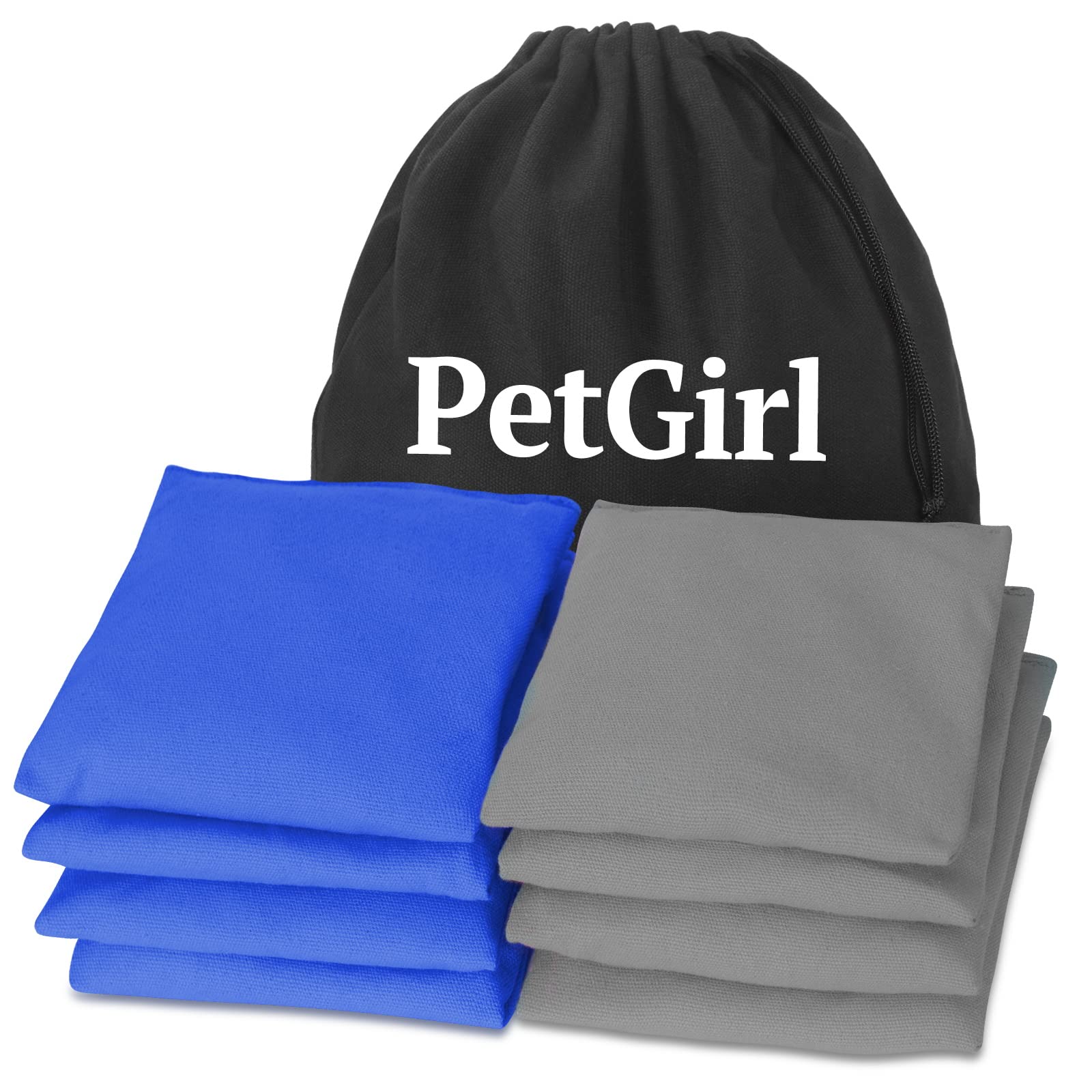 PetGirl Cornhole Bags Premium Weather Duckcloth Cornhole Bean Bags Cornholebags Set of 8 Regulation - Opticdeals