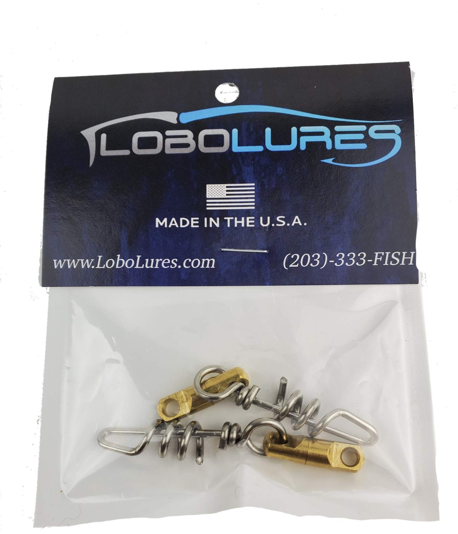 Lobo Lures Quick Release  Bearing Dredge Corkscrew Swivels (2 Pack) Big Game Marlin Fishing Heavy Duty Aussie Style Ball - Opticdeals