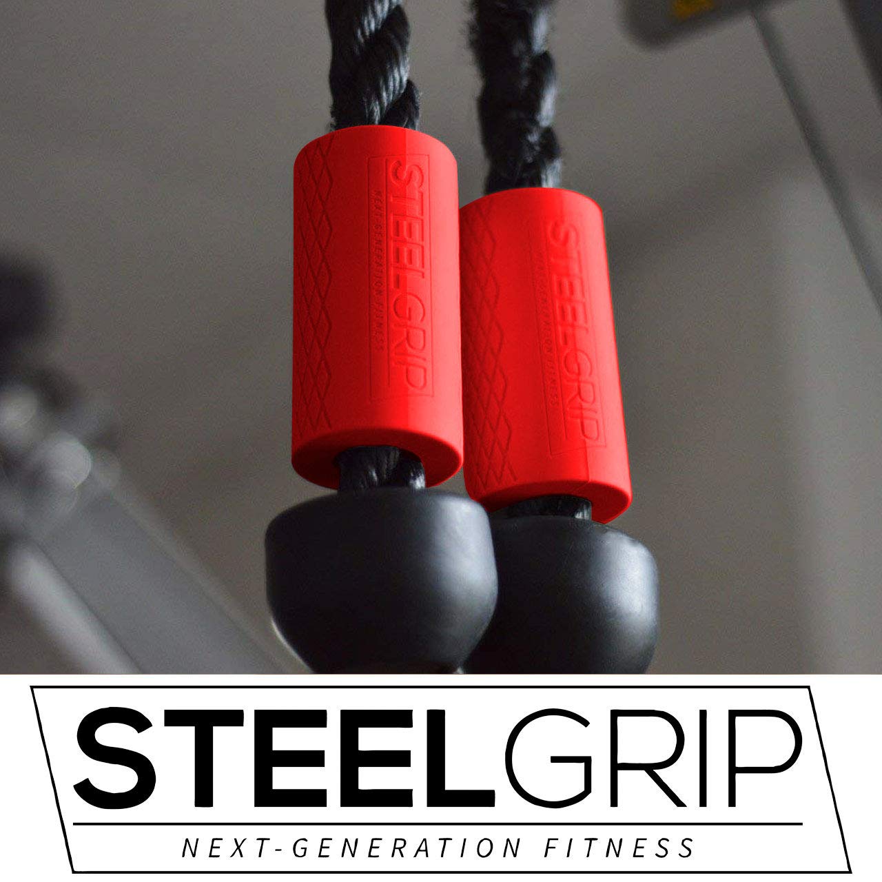 Steelgrip Thick Bar Grips for Dumbbell and Barbell, Thick Silicone Arm Blasters - Opticdeals