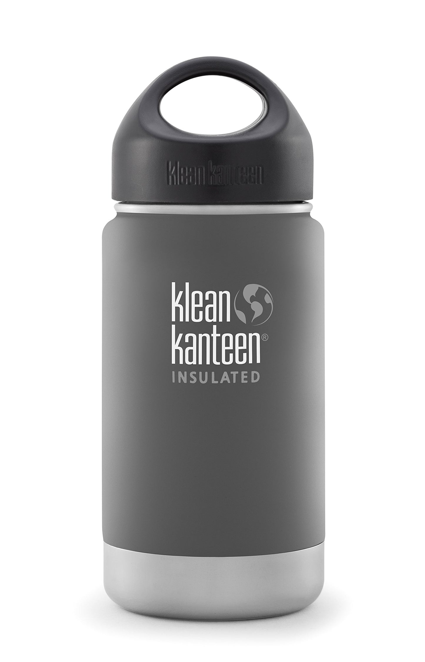 Klean Kanteen Wide Mouth Double Wall Insulated Water Bottle with Loop Cap, Brushed Stainless, 64-Ounce - Opticdeals