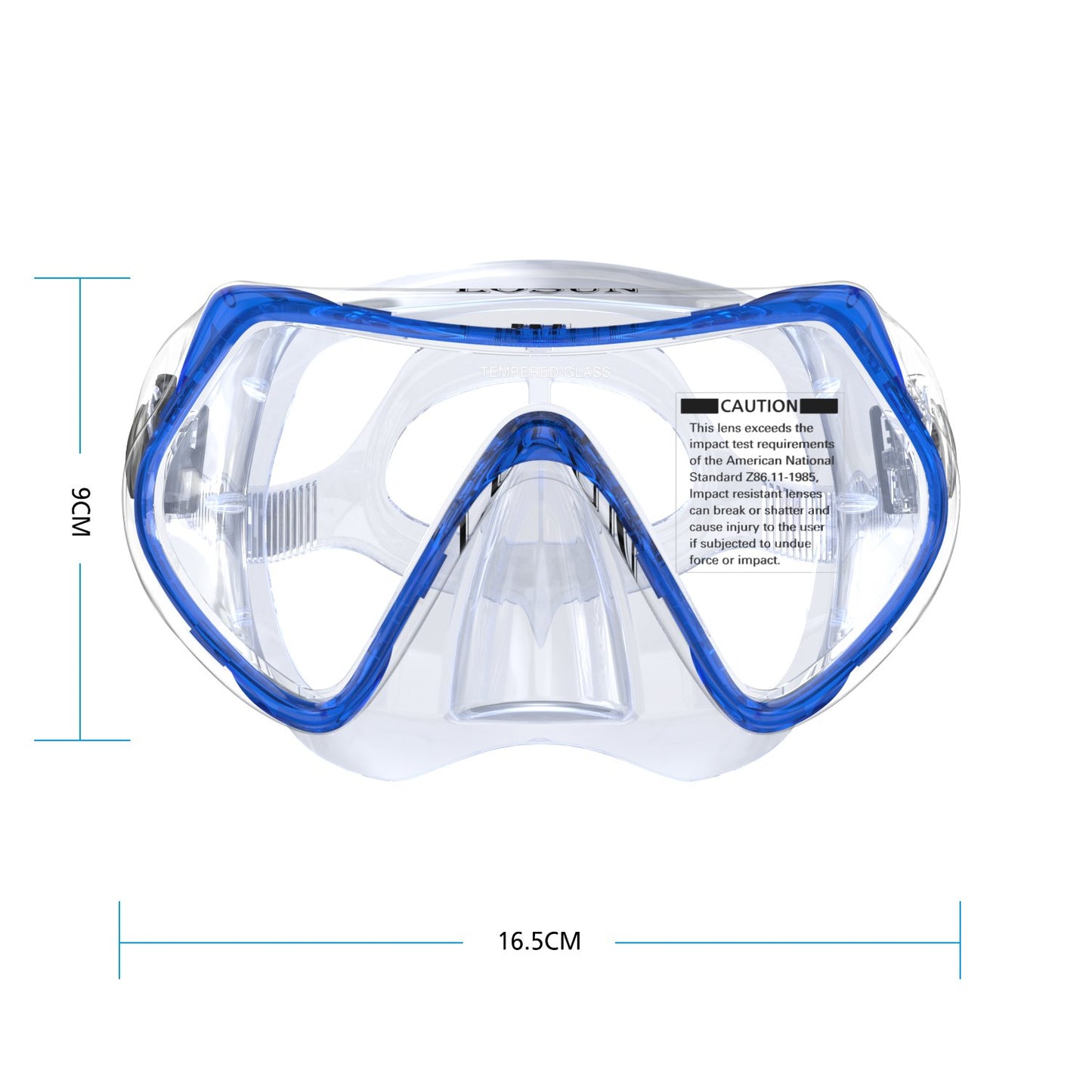 Losun Snorkel Set Anti-Fog & Impact Resistant Tempered Glass Diving Swimming Goggles Mask Dry Snorkel Tube Set for Adult with 2 Mouthpieces - Opticdeals