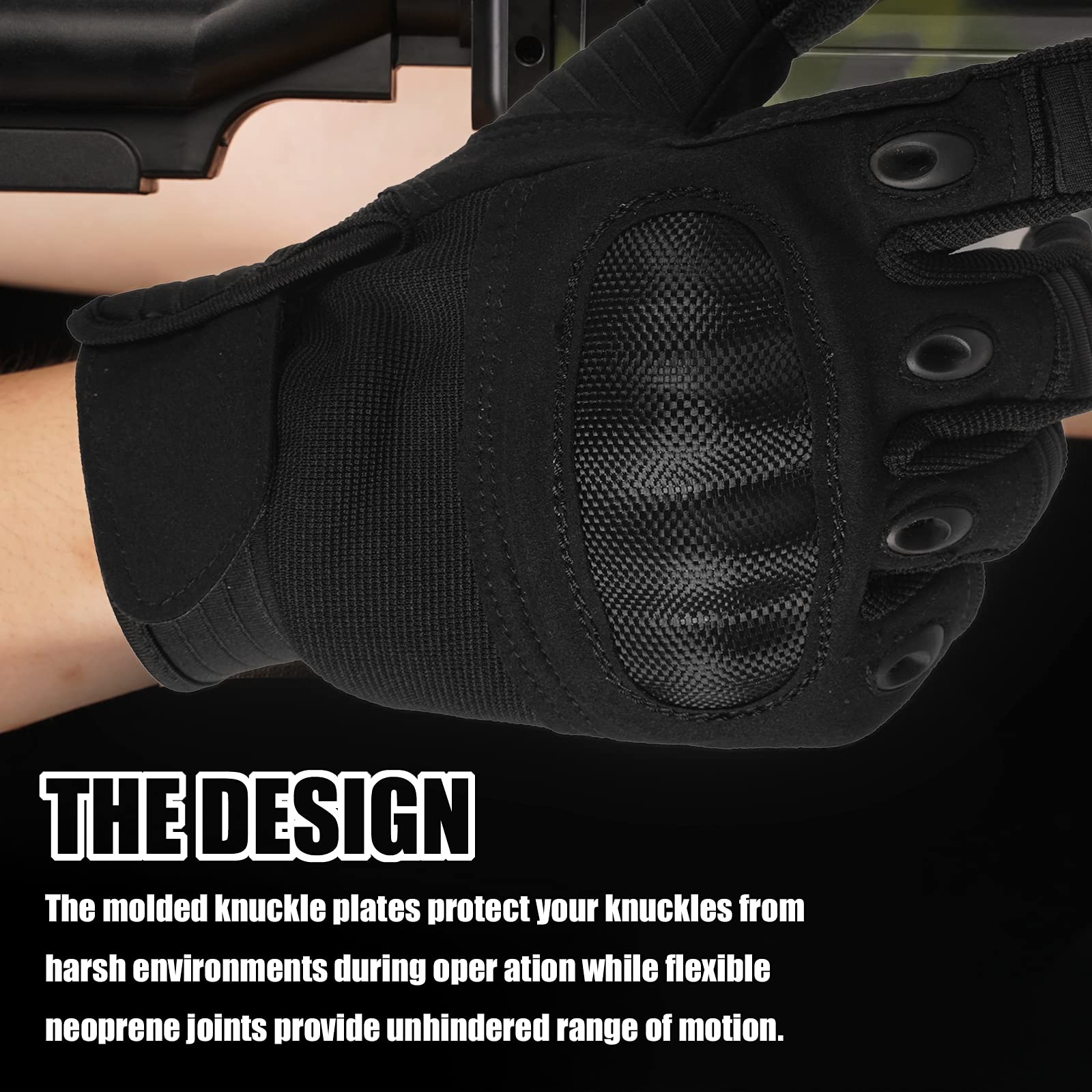 Tactical Motorcycle  Gloves, Touchscreen Training Gloves with Hard Knuckle - Opticdeals