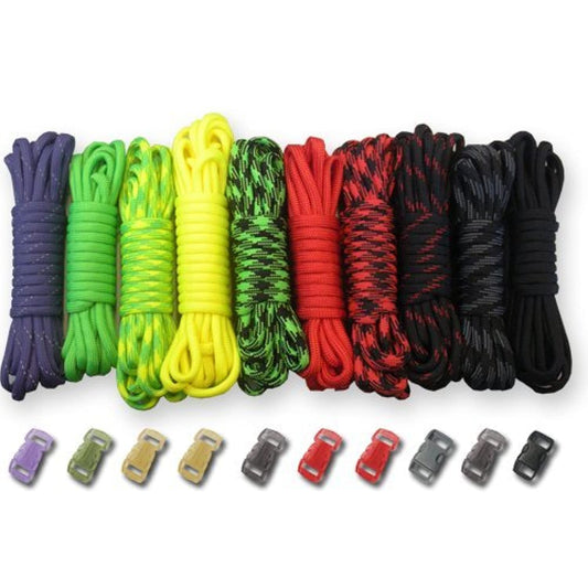 PARACORD PLANET 550lb Type III Paracord Combo Crafting Kits with Buckles - Opticdeals