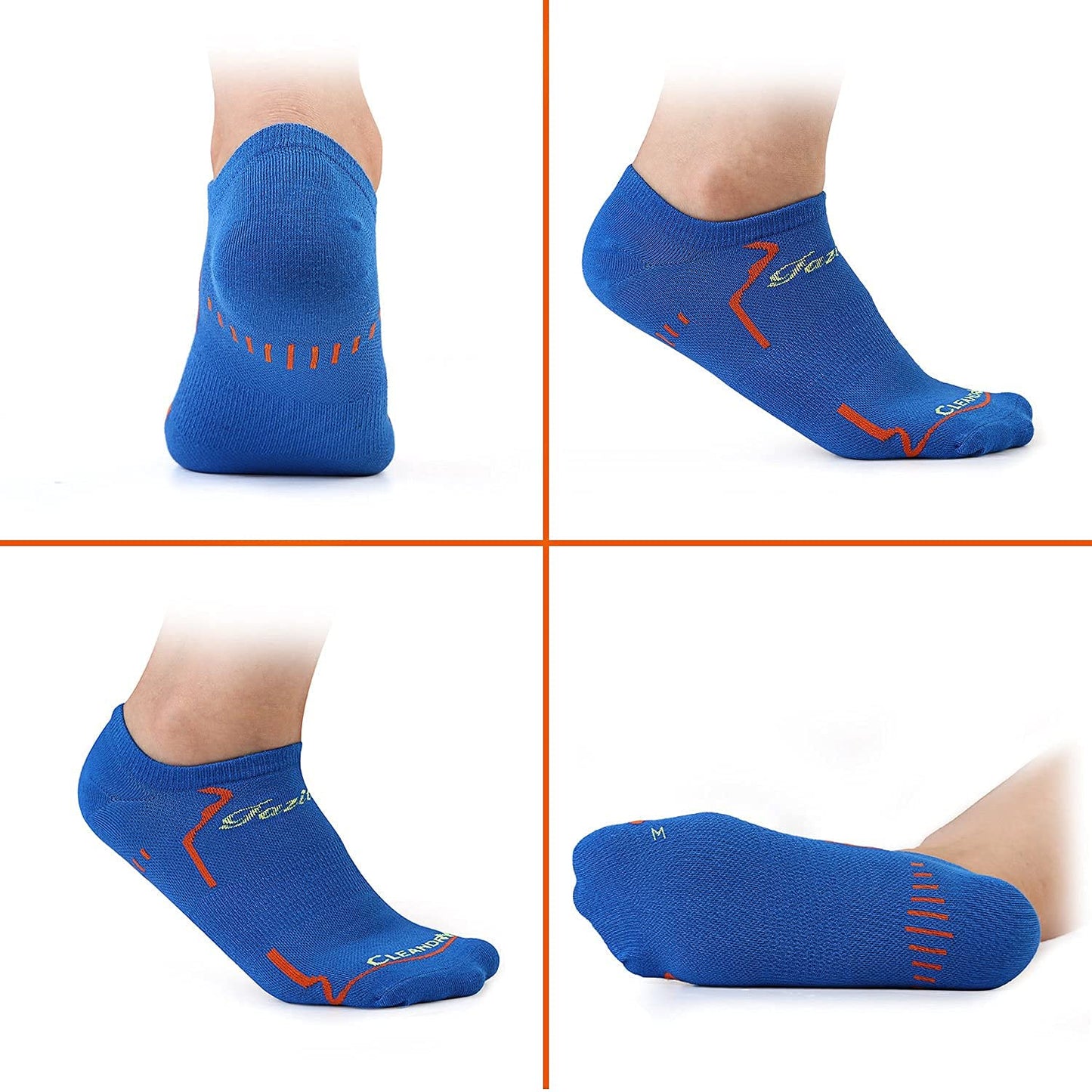 Fazitrip Multi-Sport Socks No Show Running Socks Sz L  Fast Dry(2 Pairs) - Opticdeals