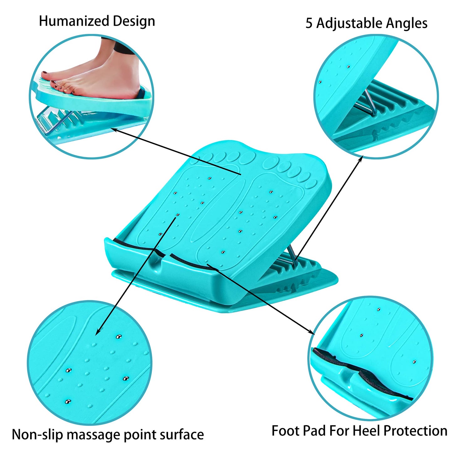 Slant Board, Portable Calf Stretcher, Adjustable Incline Board - Opticdeals