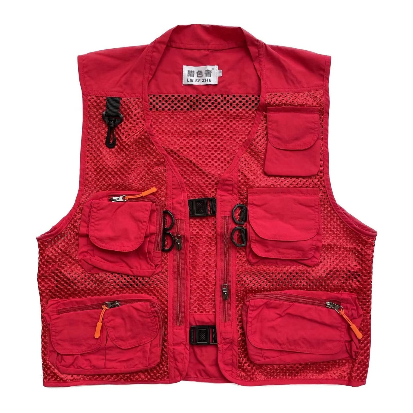 Rizanee Fishing Vest Men's Sz M Mesh Breathable Multi-Pocket Vest Outdoor - Opticdeals