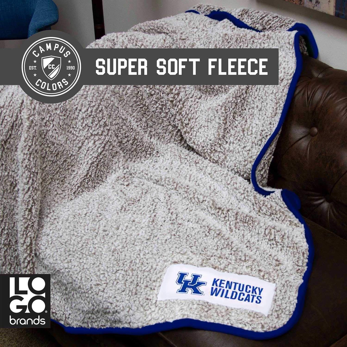 Logo Frosty Fleece 60 X 50 Blanket (Kentucky Wildcats - Multicolor,) - Opticdeals