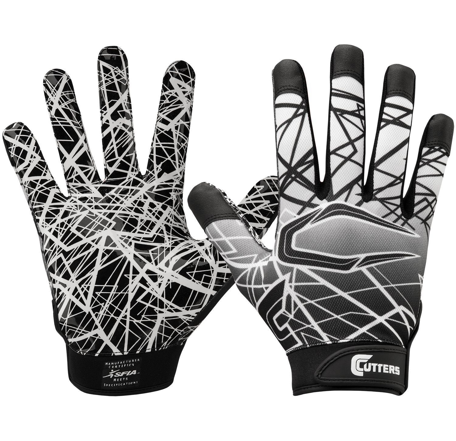 CUTTERS Game Day No Slip Football Gloves Youth Large - Opticdeals