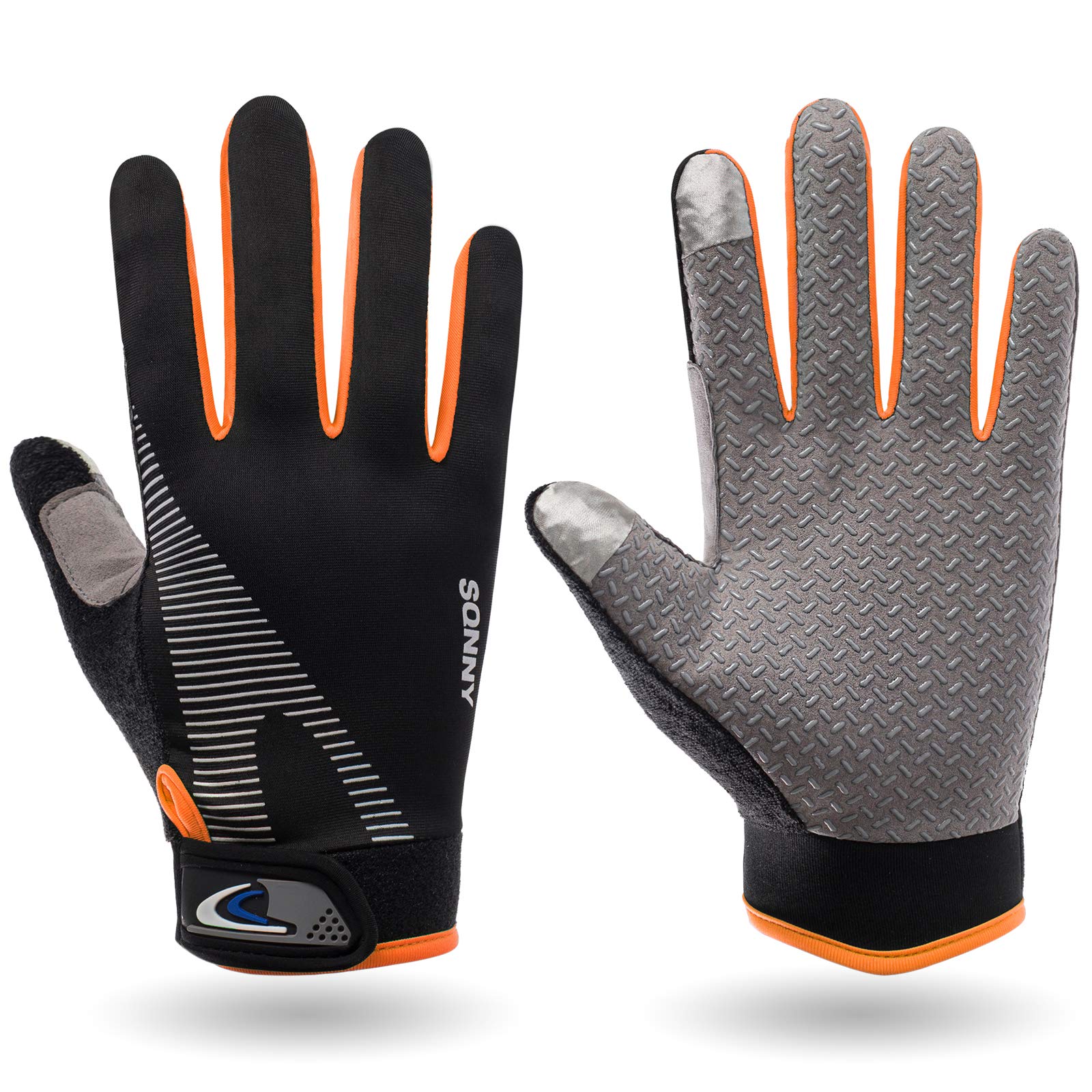 Outdoor Cycling Gloves, 2PCS Touch Screen Non-Slip Sunscreen, Full-Length Finger - Opticdeals