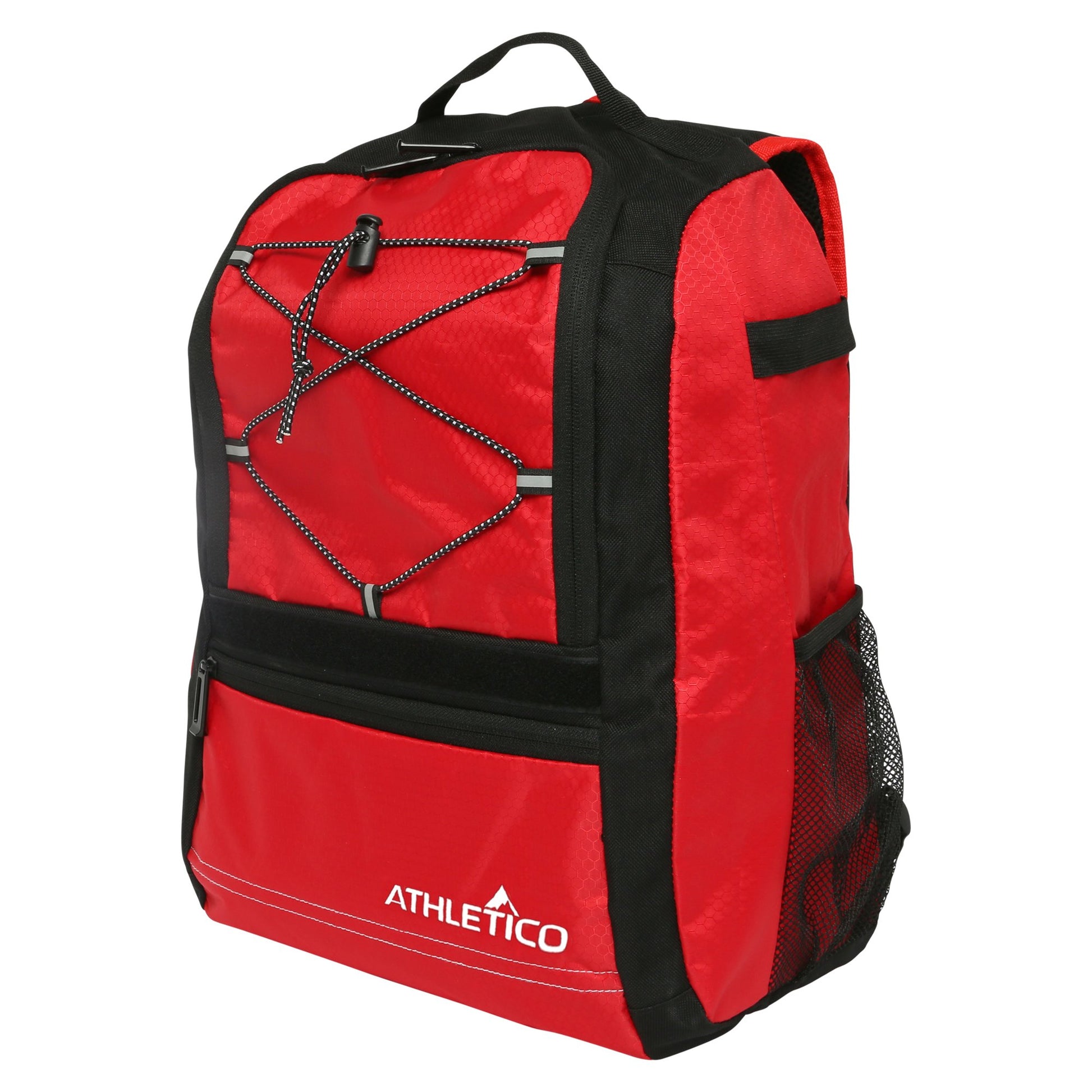 Youth Baseball Bat Bag - Backpack for Baseball, T-Ball & Softball Equipment & Gear | Holds Bat, Helmet, & Glove | Fence Hook (Red) - Opticdeals