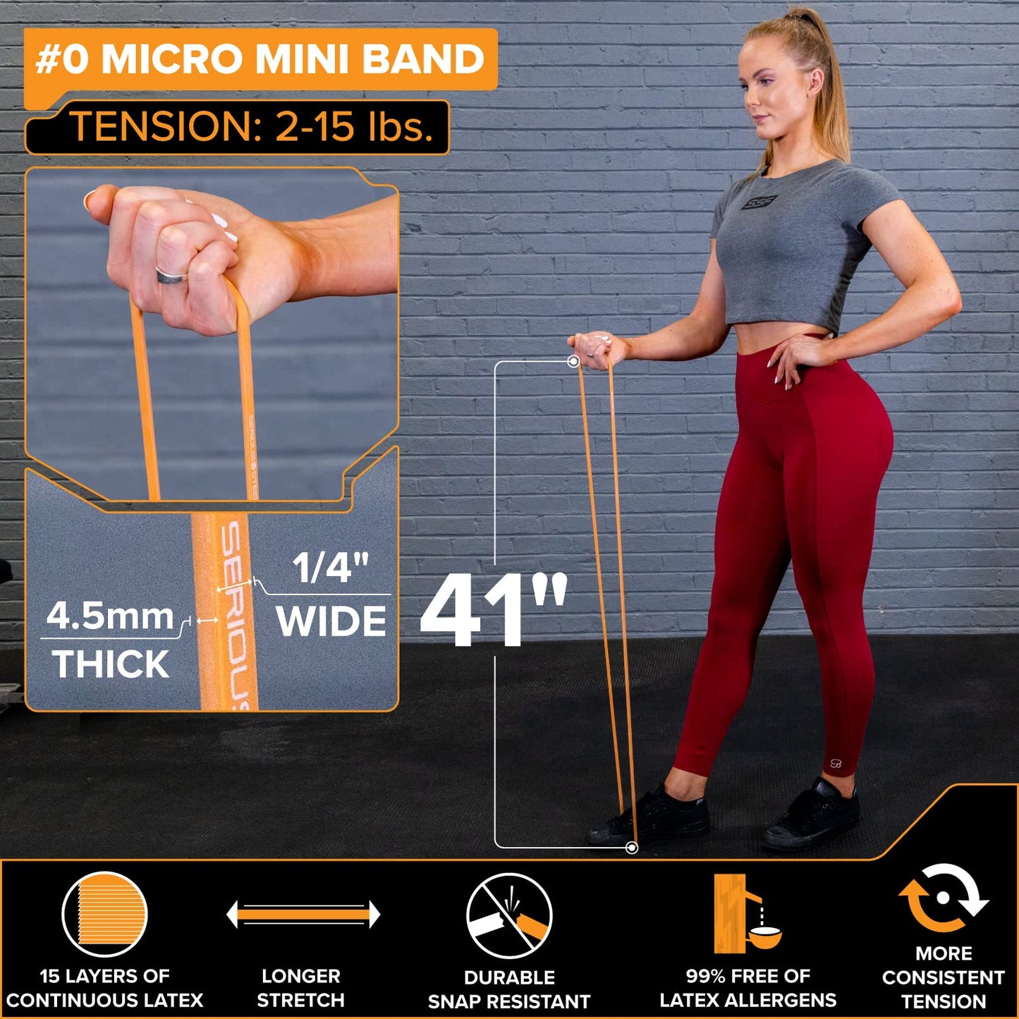 SERIOUS STEEL FITNESS Assisted 41" Pull-Up Band, Resistance & Stretch Band, - Opticdeals