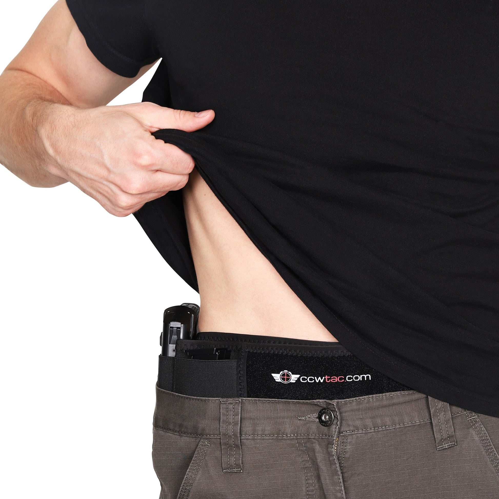 Belly Band Holster Concealed Carry Multiple Positions, with Spare Mag Pouch,  XL - Opticdeals