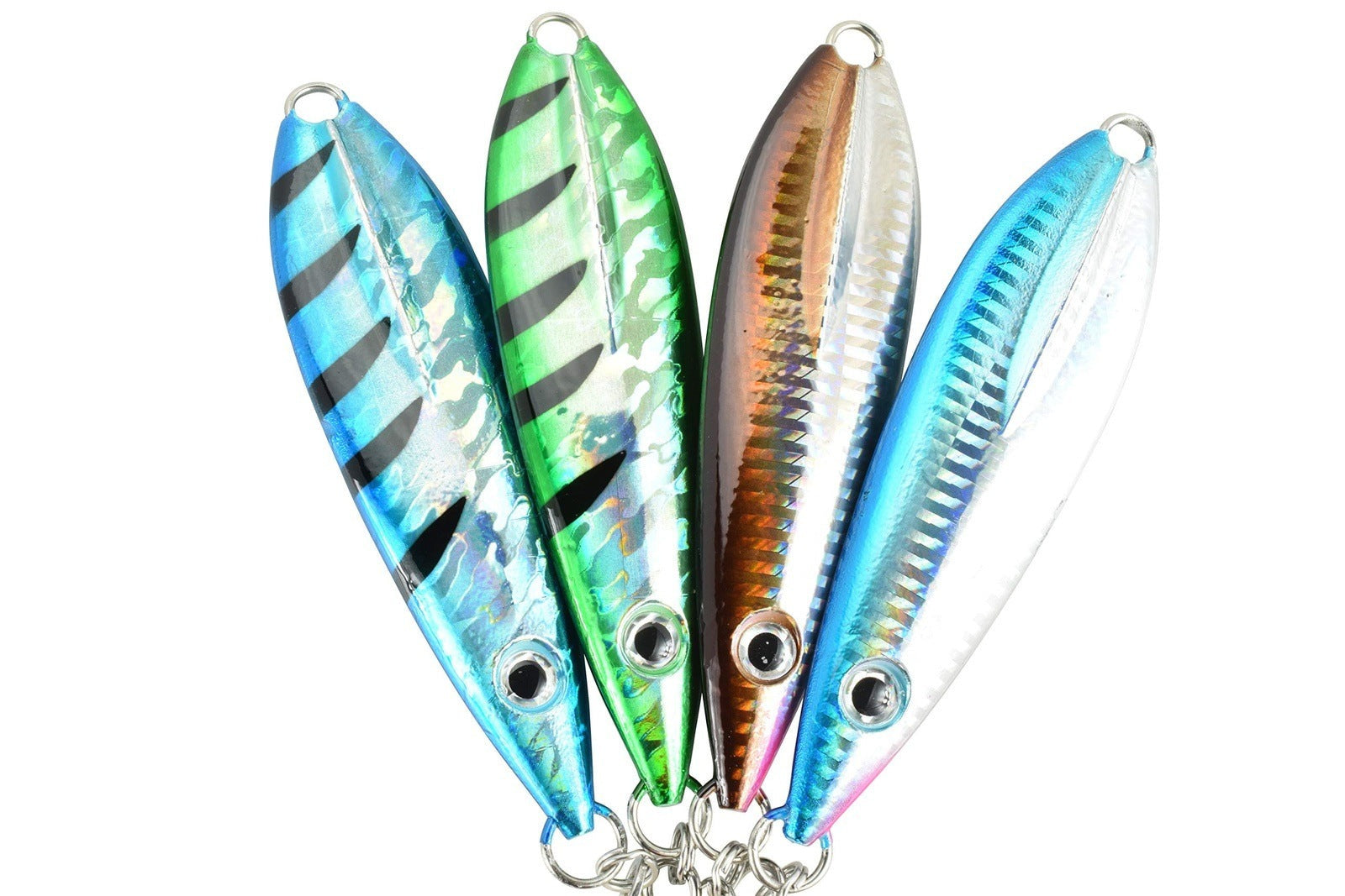 LAST CAST TACKLE 80g-250g Flat Fall Jig W/Double Assist Hook - 4 Colors & 5 Weights to Choose from (Herring, 160g) - Opticdeals